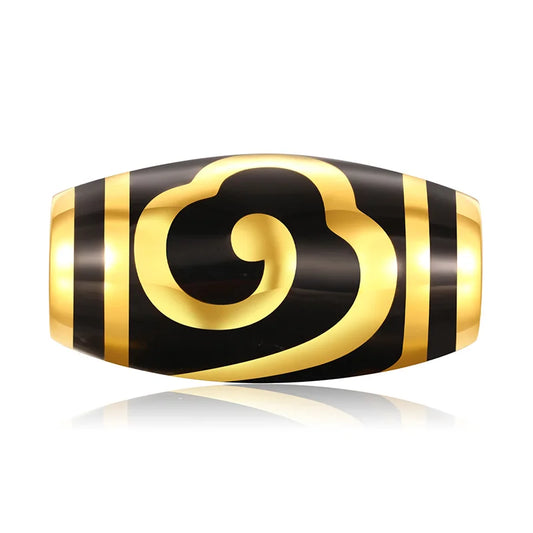 24K Gold All Wishes Fulfilled Dzi Bead Rotatable Charm Auspicious Jewelry 1.9g