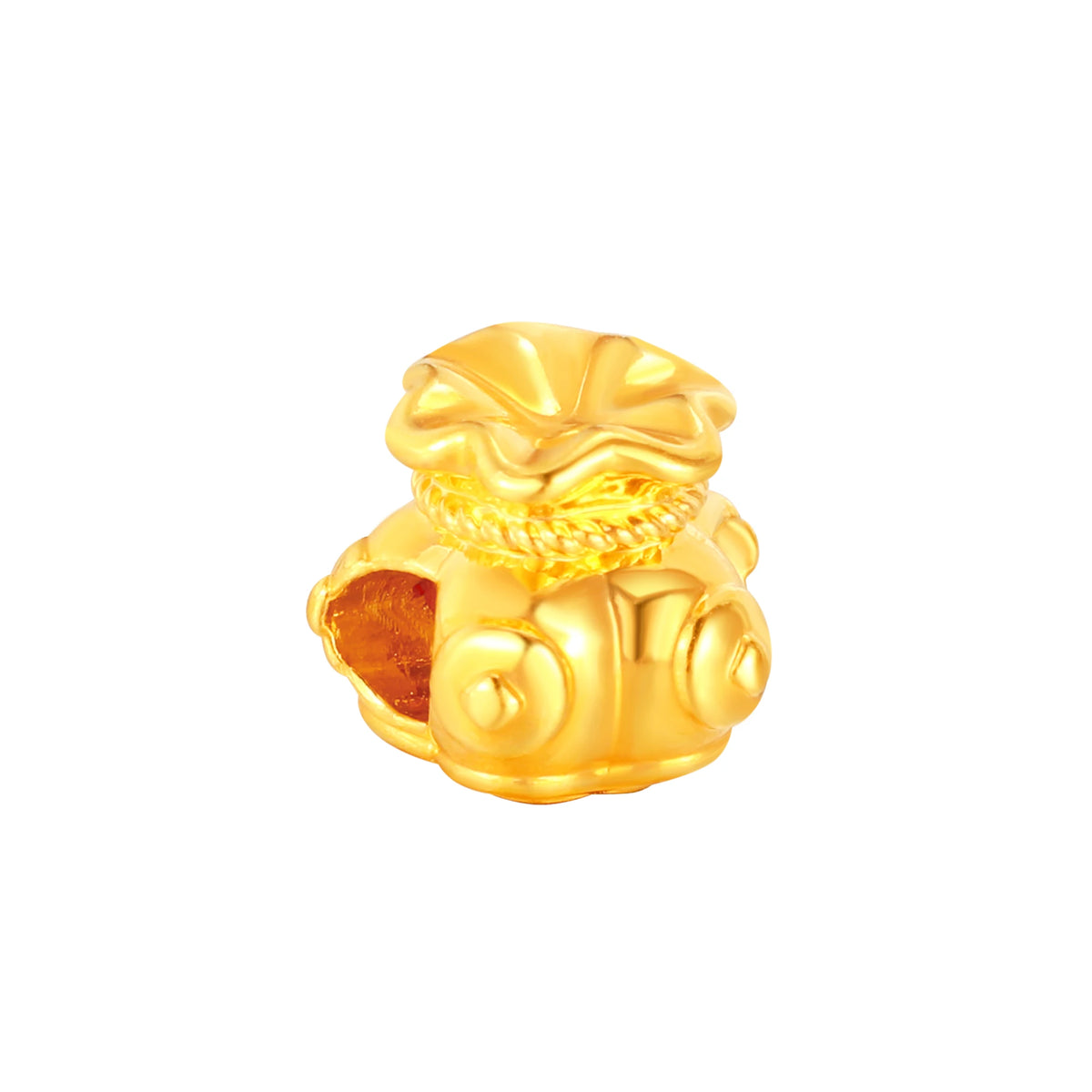 Bag of Gold Jade Bracelet Charm Gold - 0.2g