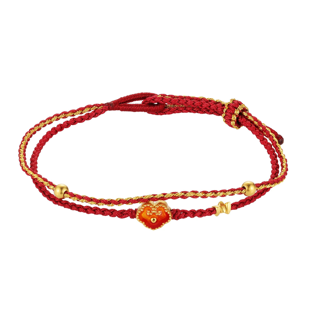 24K Solid Gold Ruyi Bracelet Charm 0.3g
