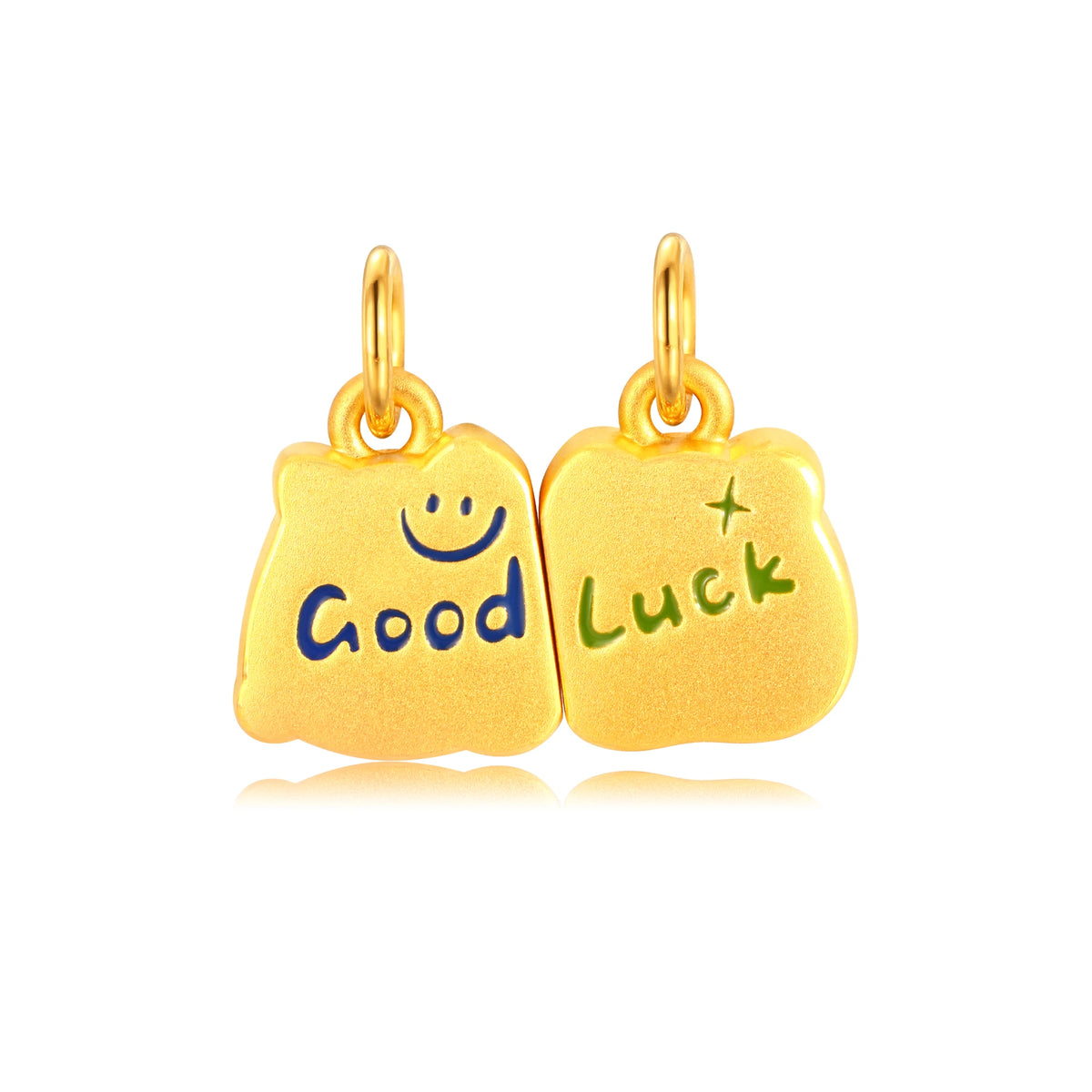 Magnetic Tiger & Pig Liuhe Pair Gold Charm - 1.3g