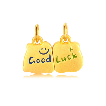 Magnetic Tiger & Pig Liuhe Pair Gold Charm - 1.3g