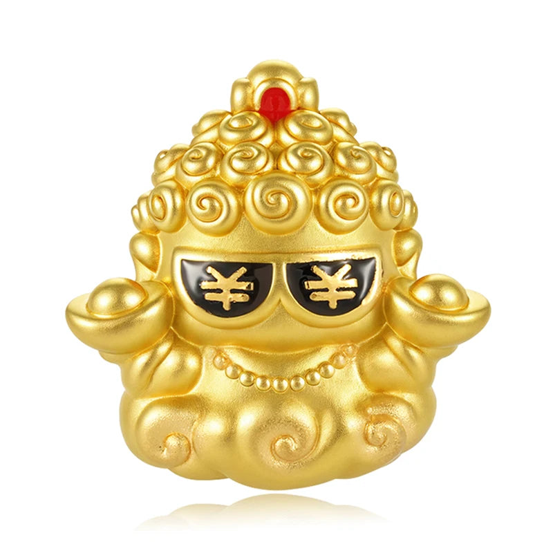 Customizable luxury micro-hard gold high-end gold jewelry 24k pure gold sunglasses Buddha-shaped bracelet beaded