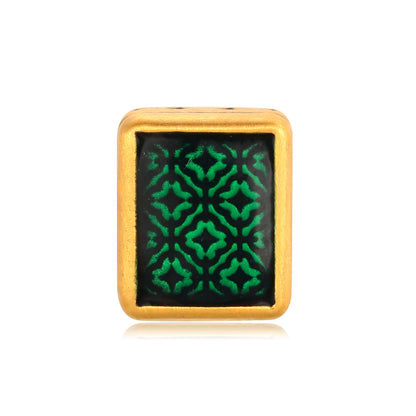 24K Black Gold Fortune Mahjong Pendant 0.55 grams