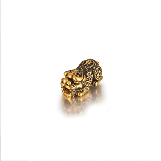 24K Black Gold Large Five Blessing Wealth Pixiu Black Charm 3.2g
