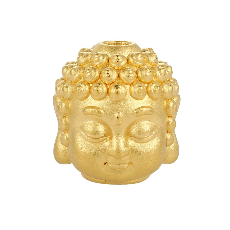0.5g Luxury 24K solid gold jewelry accessories Micro hard gold crosses Buddha bracelet Customizable packaging OEN/ODM Braded