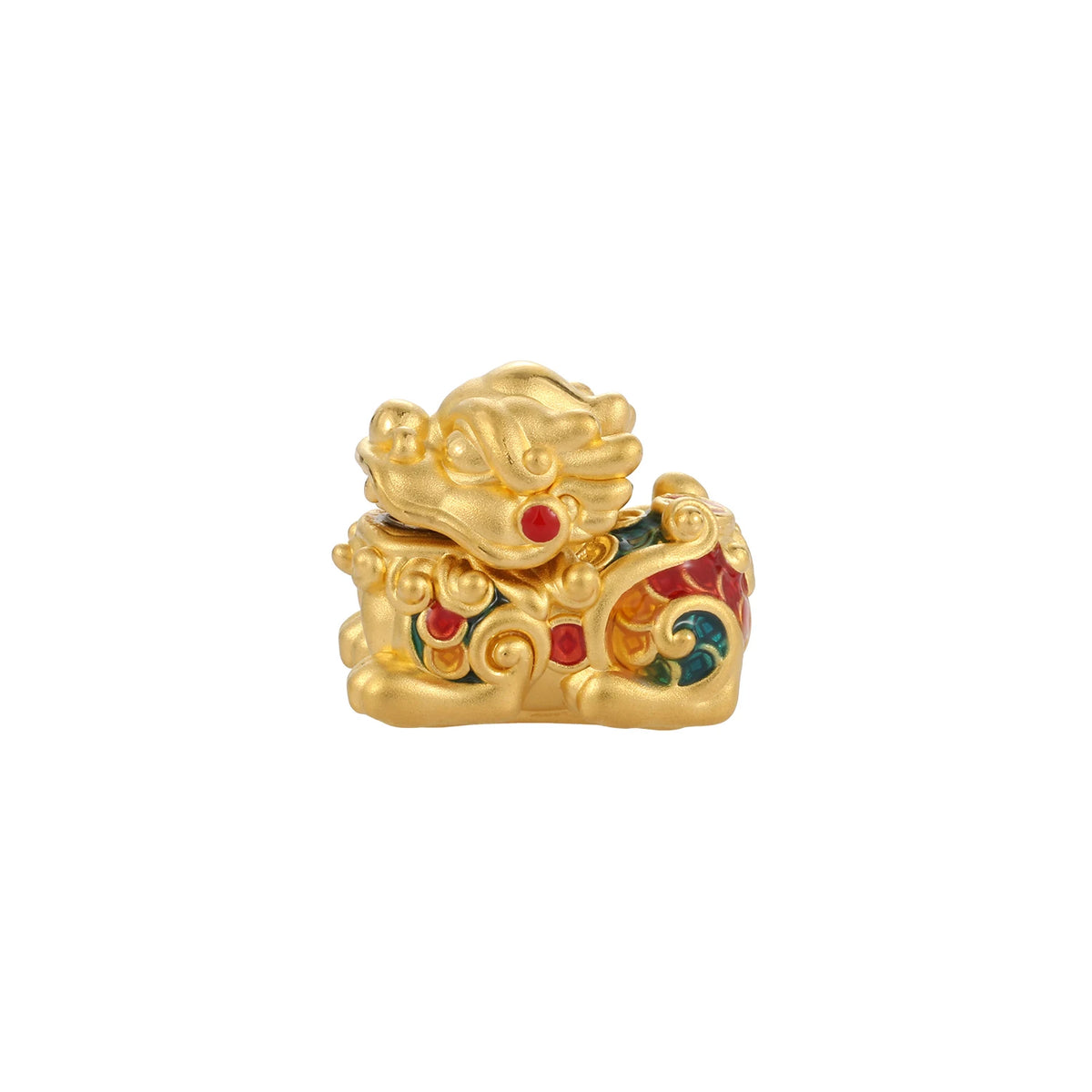 24K Solid Gold Wealth-Gathering Pixiu Charm 1.3g